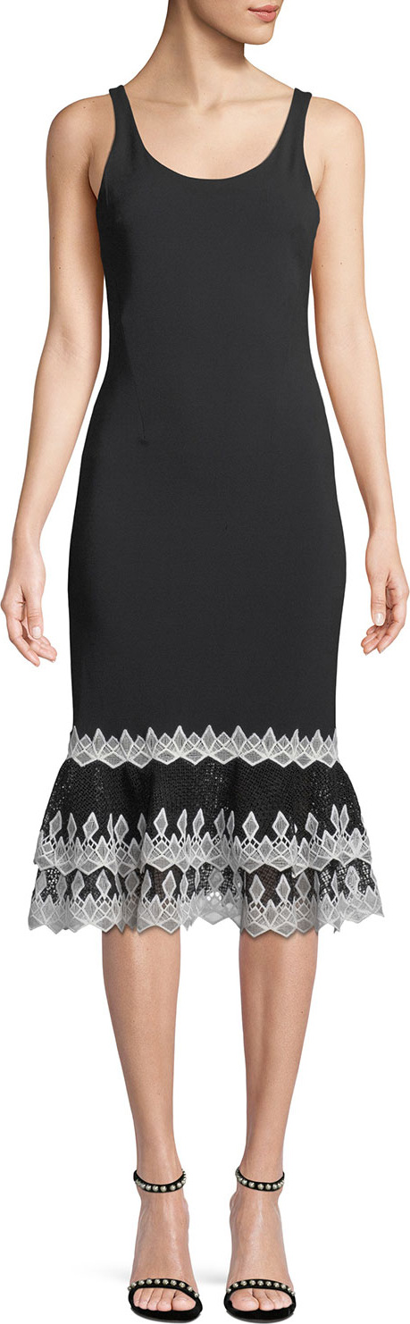 Jonathan Simkhai Diamond Crepe Applique Tank Dress Jonathan Simkhai Diamond Crepe Applique Tank Dress