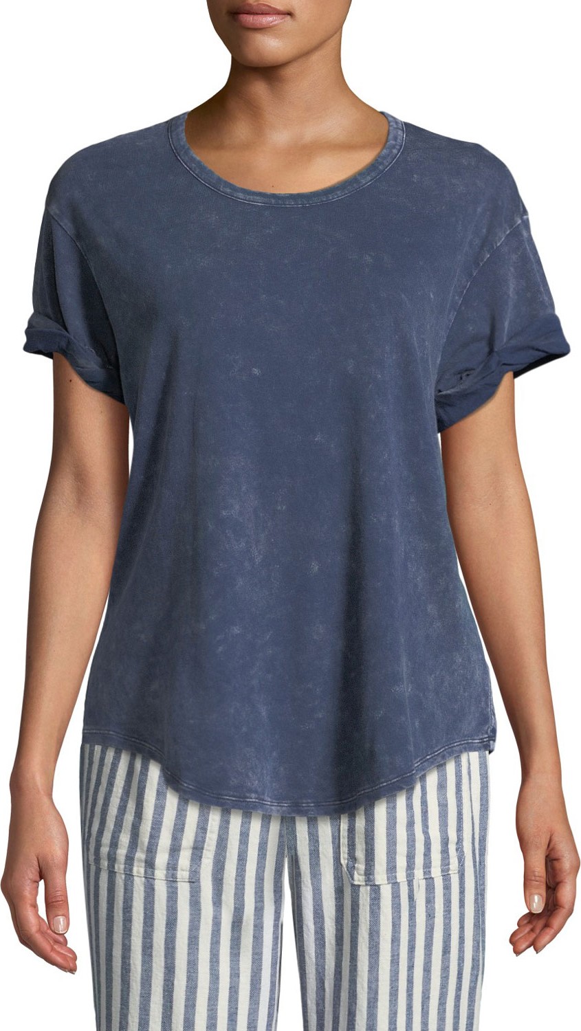 Splendid Crewneck Mineral Wash Cotton Tee