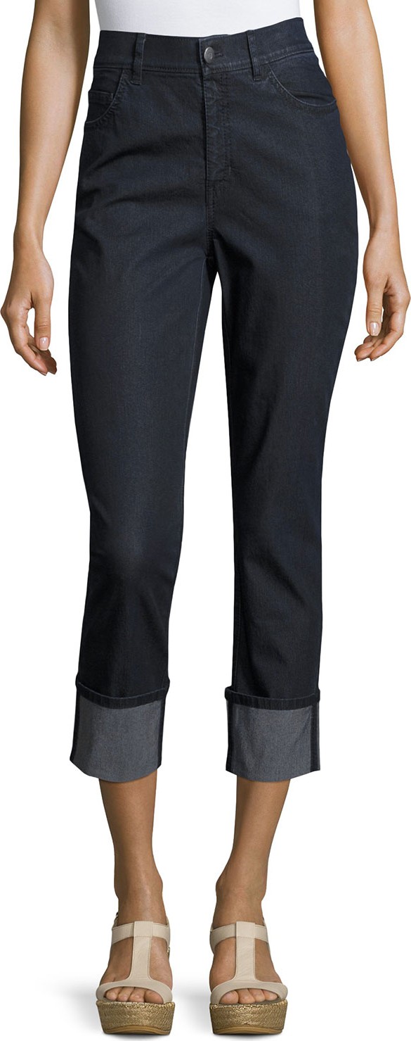 Lafayette 148 New York Dahlia Cropped Cuffed Jeans