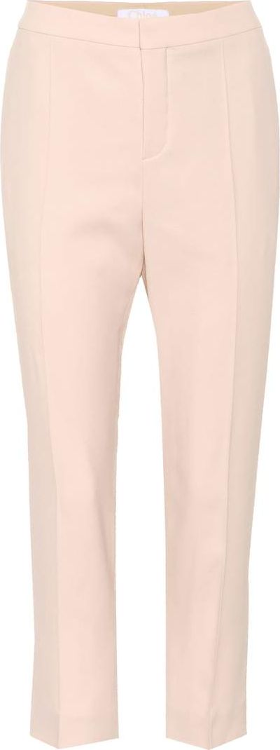 Chloe Cropped crêpe trousers