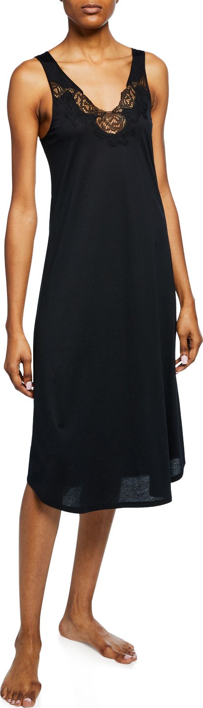 Natori Fleur Floral-Embroidered Tank Nightgown