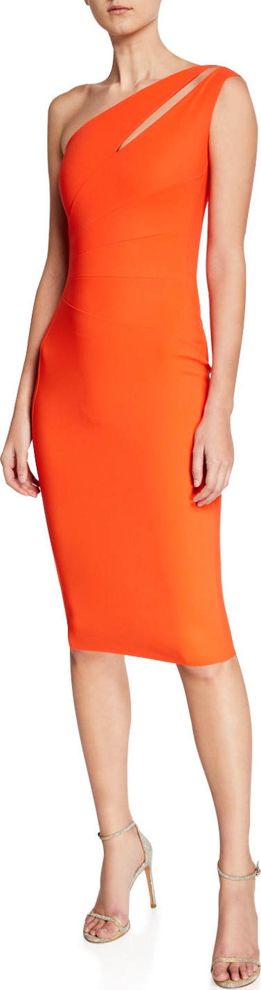 La Petite Robe di Chiara Boni Anisette One-Shoulder Body-Con Dress with Cutout