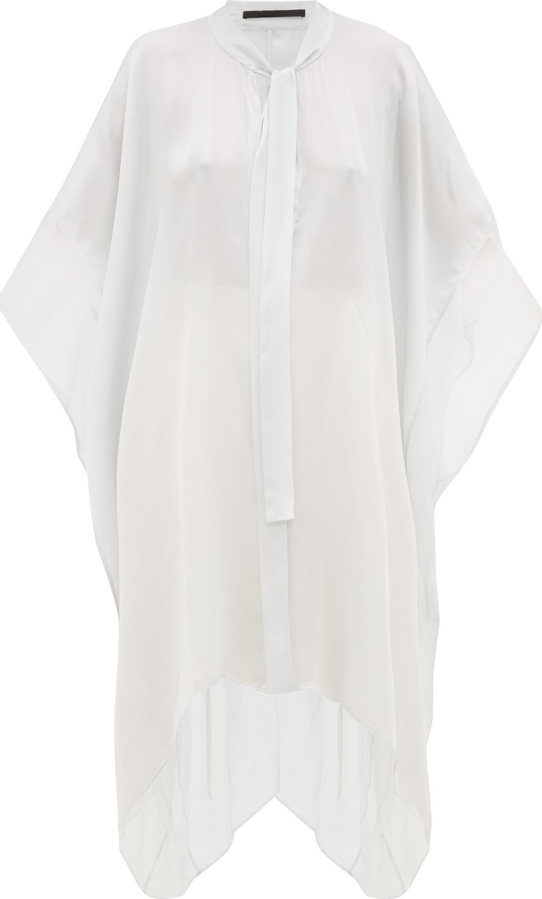 Haider Ackermann Tie-front contrast-panel silk top