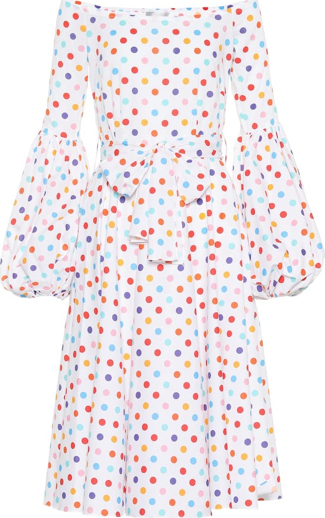 Caroline Constas Gisele polka-dot poplin dress