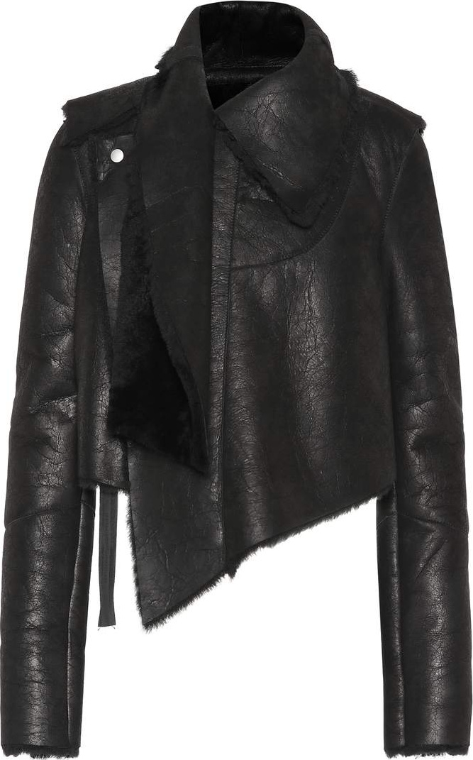 Unravel Asymmetric shearling jacket