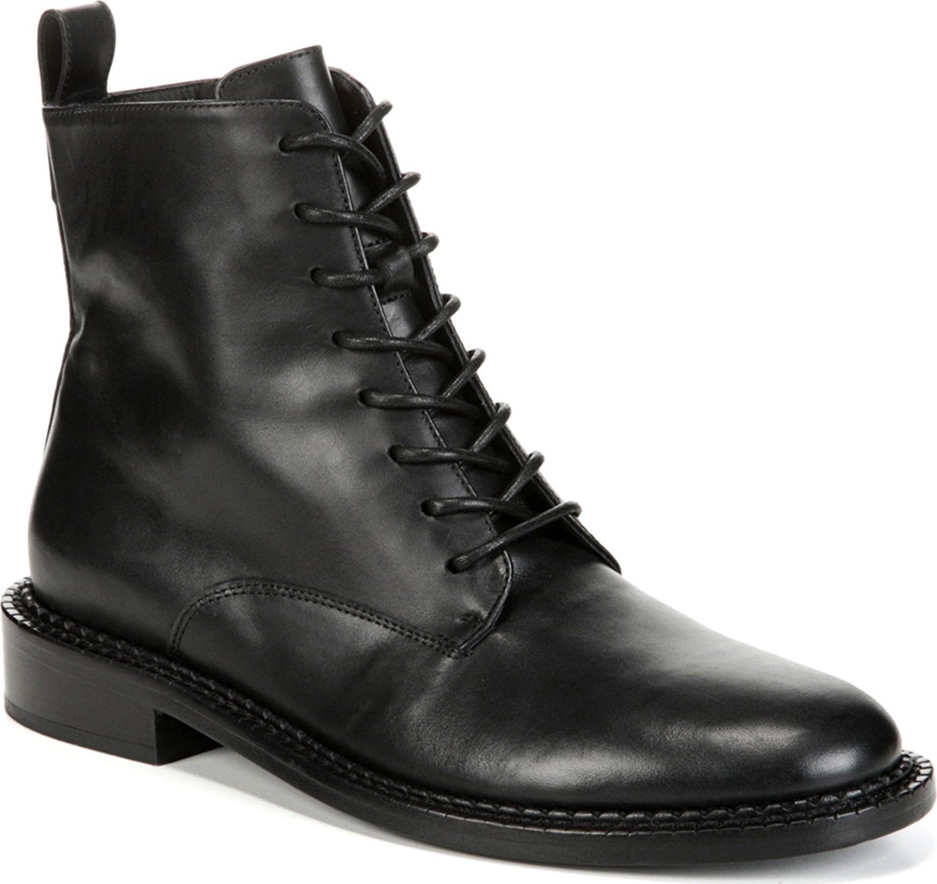Vince Cabria Leather Lace-Up Boots