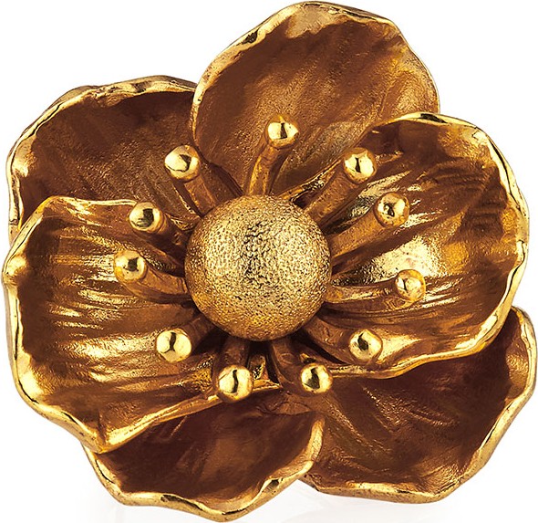 Oscar De La Renta Poppy Flower Ring