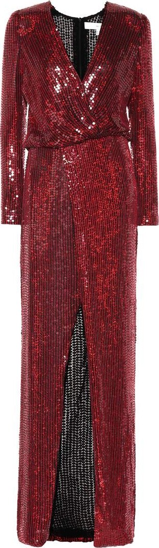 Galvan Vera sequined silk gown