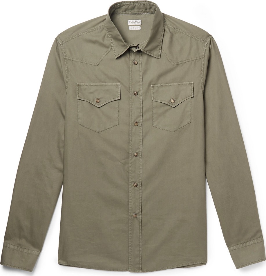 Brunello Cucinelli Cotton Western Shirt