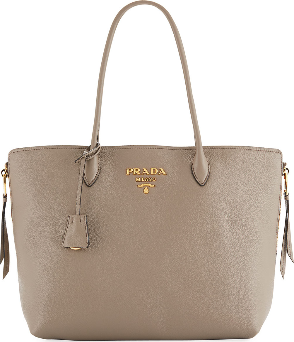Prada Daino Top-Handle Shopper Tote Bag