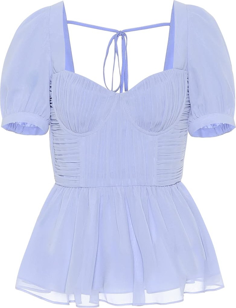 Self Portrait Chiffon peplum top