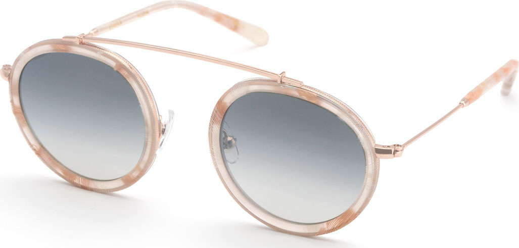 KREWE Conti Round Mirrored Sunglasses