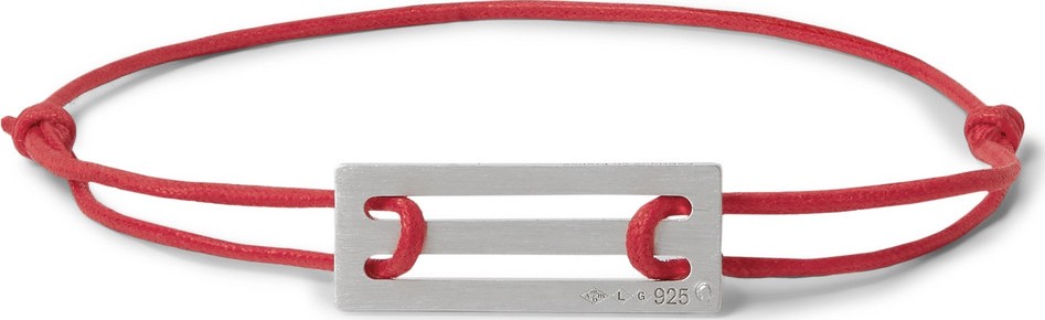 Le Gramme 25/10 Cord and Sterling Silver Bracelet