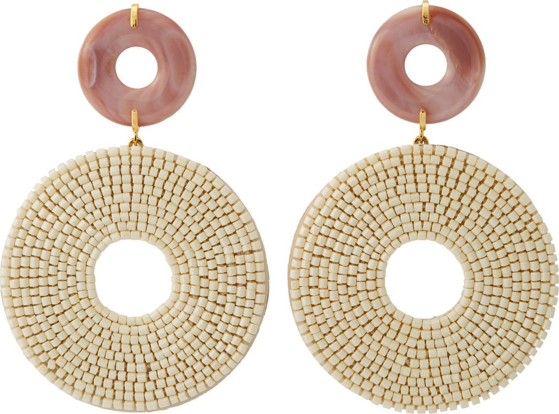 Lizzie Fortunato Soleil gold-plated mother-of-pearl drop earrings
