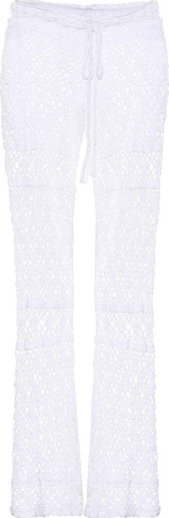 Anna Kosturova Bianca crocheted cotton trousers
