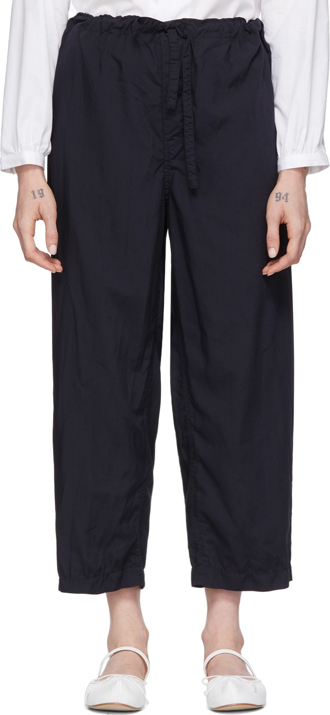 Comme Des Garçons Girl Navy Tropical Trousers