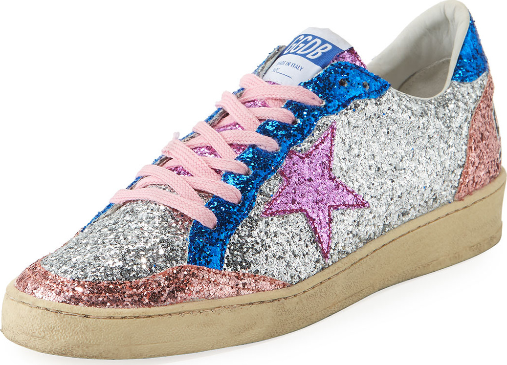 Golden Goose Deluxe Brand Superstar Low-Top Glitter Sneaker