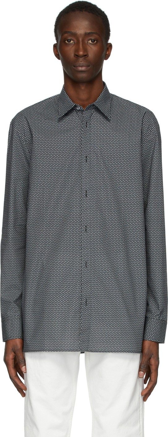 Maison Margiela Black Micro Paisley Shirt Maison Margiela Black Micro Paisley Shirt