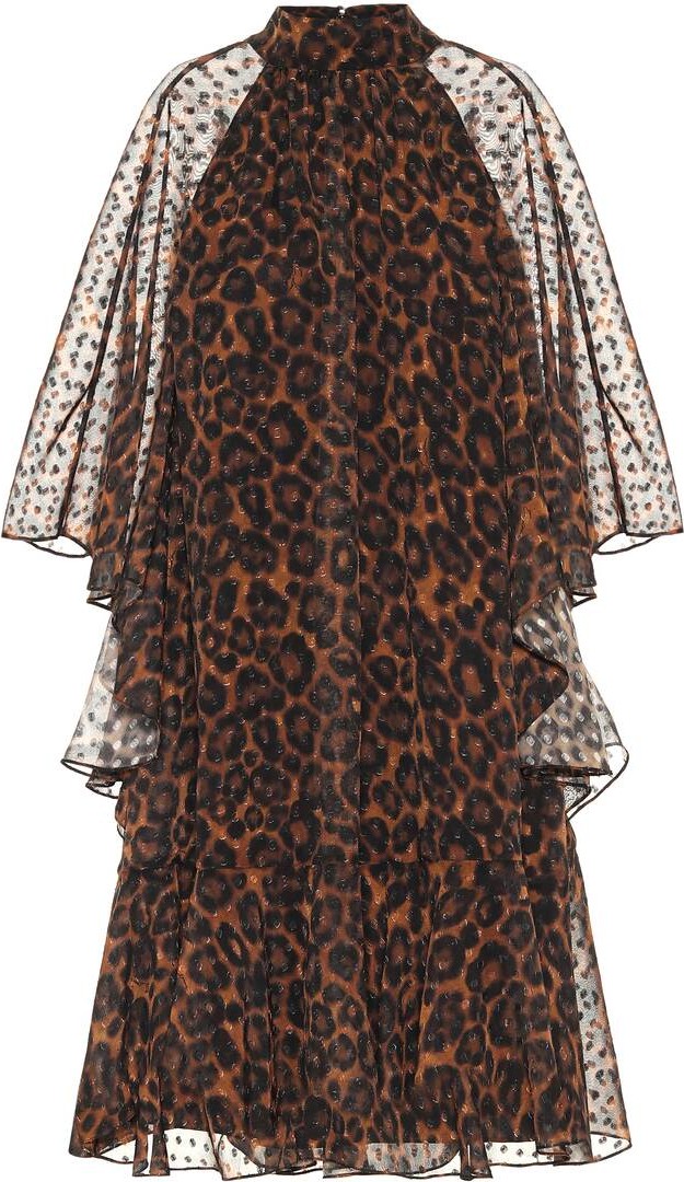 Erdem Elviretta leopard-print minidress