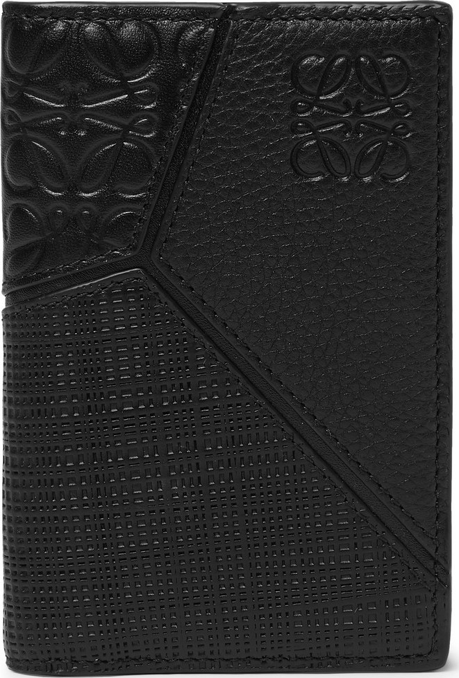 LOEWE Puzzle Logo-Embossed Leather Bifold Cardholder
