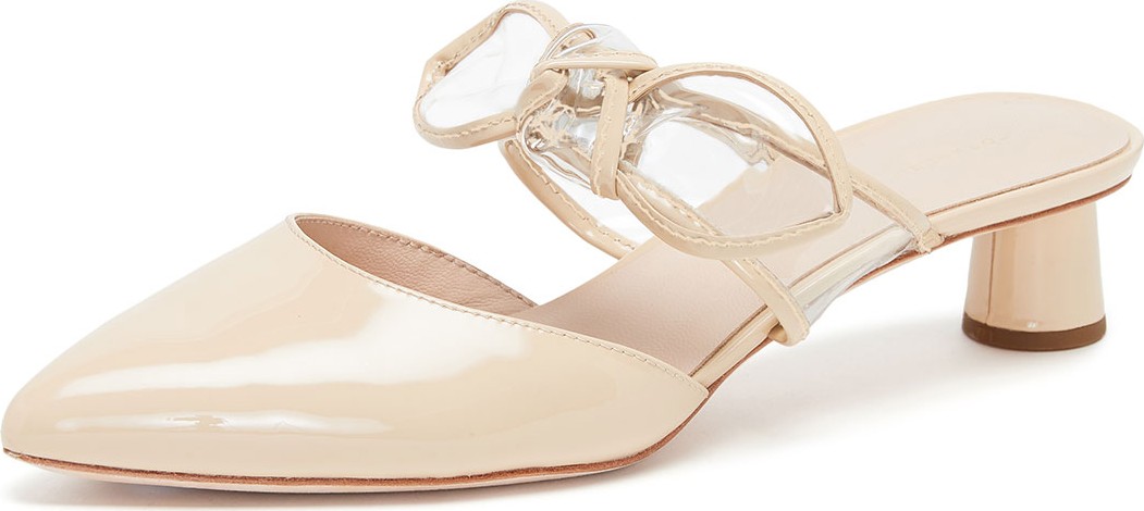 Loeffler Randall Maira 30mm Patent/Vinyl Bow Mules