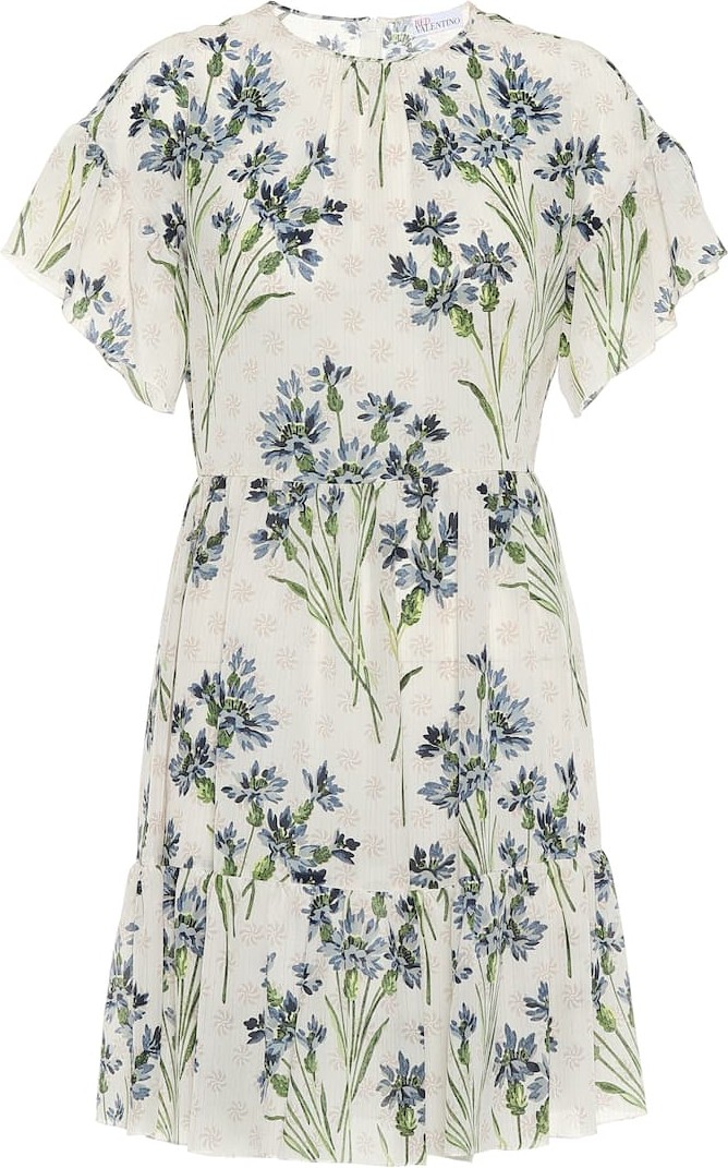 RED Valentino Floral silk minidress