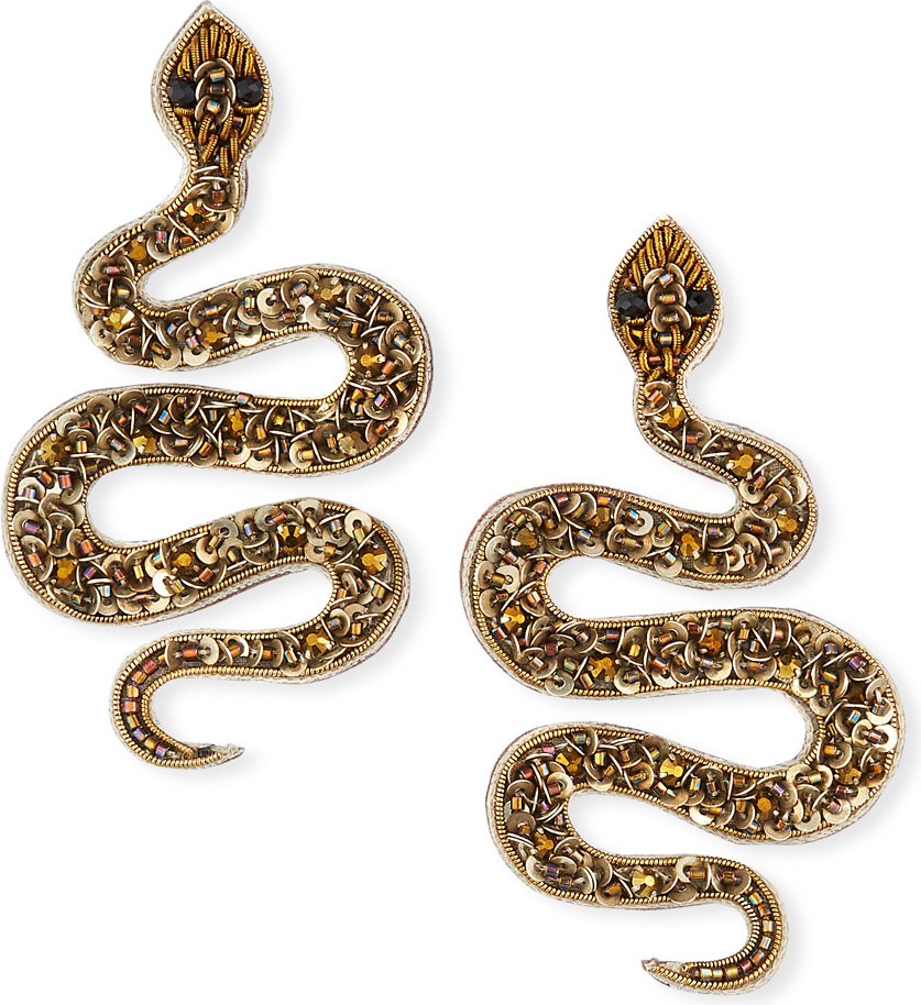 Ranjana Khan Snake Bead Post Earrings
