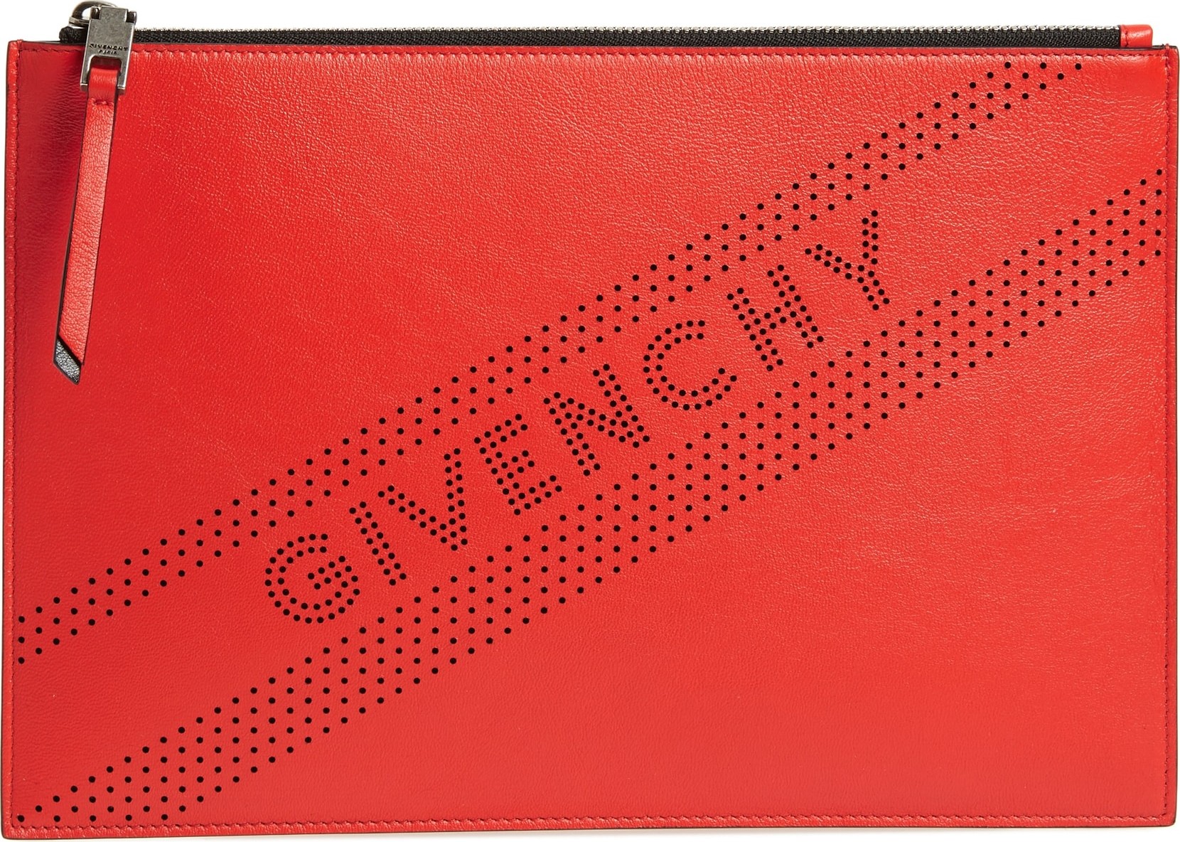 Givenchy Medium Perforated Logo Leather Pouch