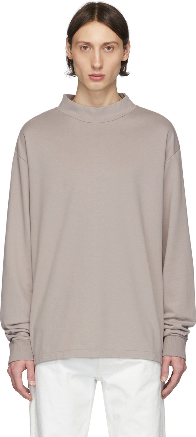 Maison Margiela Beige Mock Neck Sweatshirt