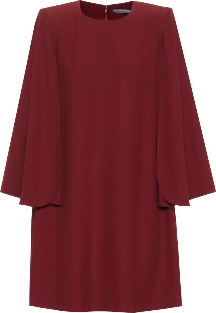 Alexander McQueen Slit-sleeved crêpe minidress