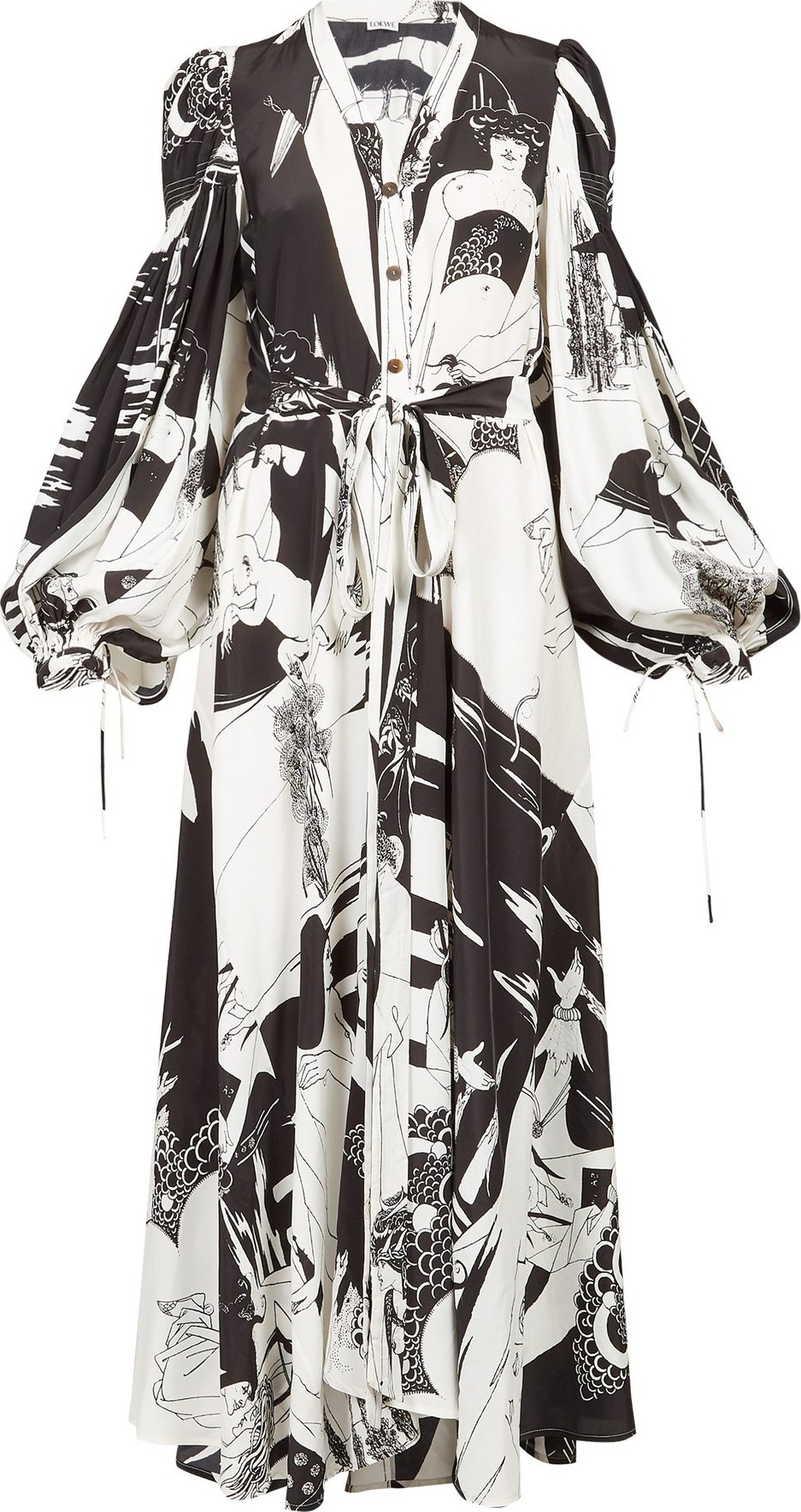 LOEWE Medusa-print crepe shirtdress