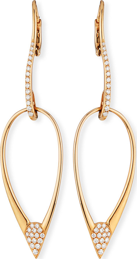 Etho Maria 18k Gold & Open Diamond Dangle Earrings