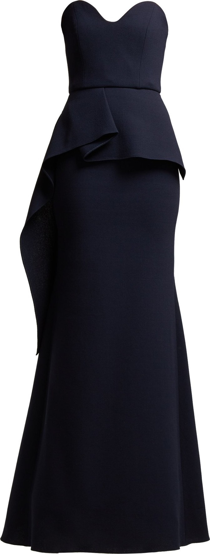Roland Mouret Bond strapless wool-crepe gown