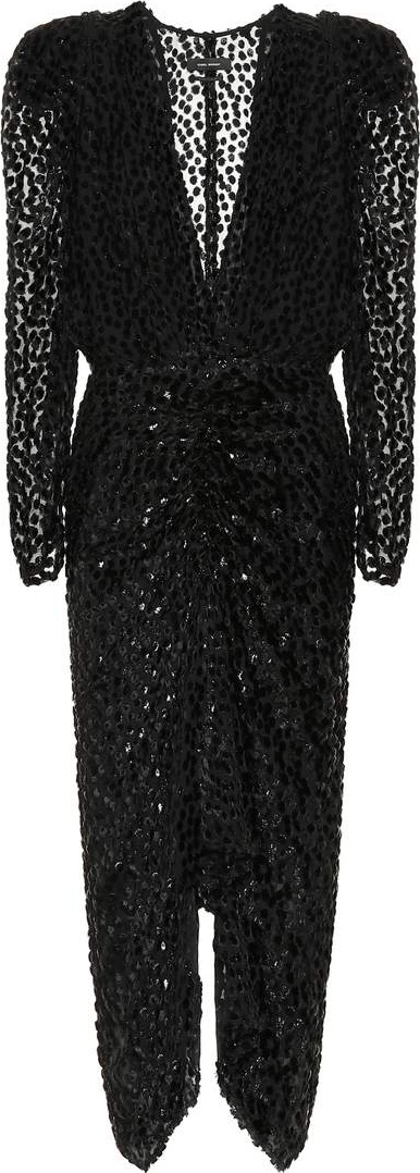 Isabel Marant Maray flocked velvet dress