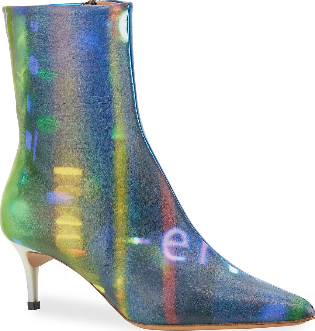 Maison Margiela After Party Printed Kitten-Heel Ankle Boots