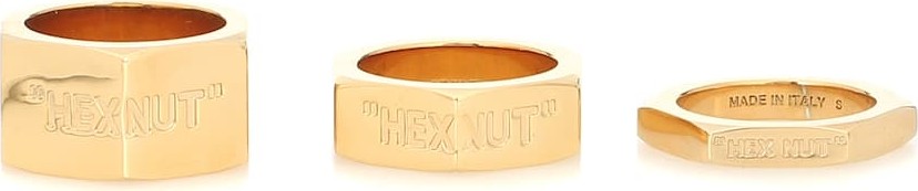 Off White Hexnut three-ring set