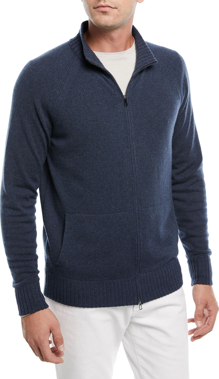 Loro Piana Cashmere Zip-Front Sweater