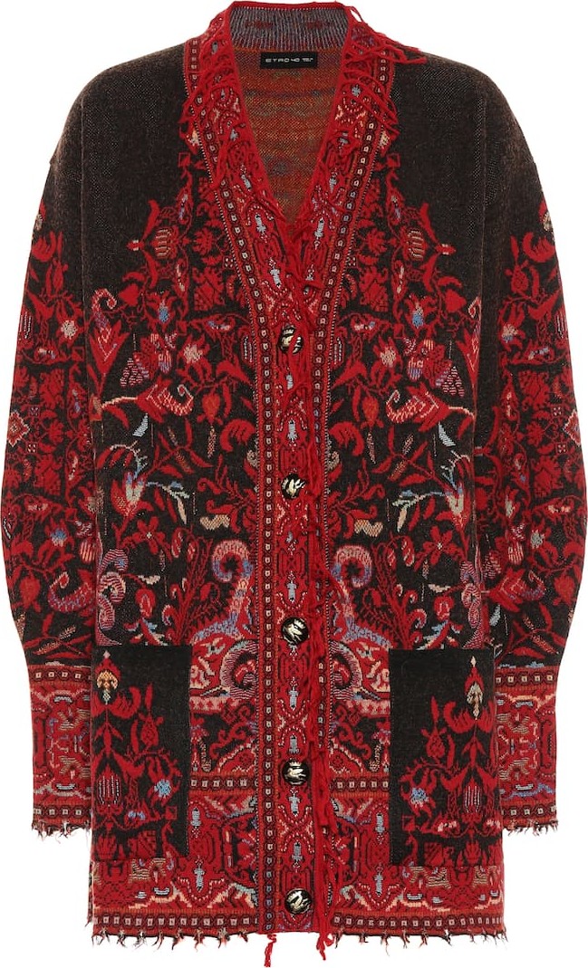 Etro Wool-blend intarsia cardigan