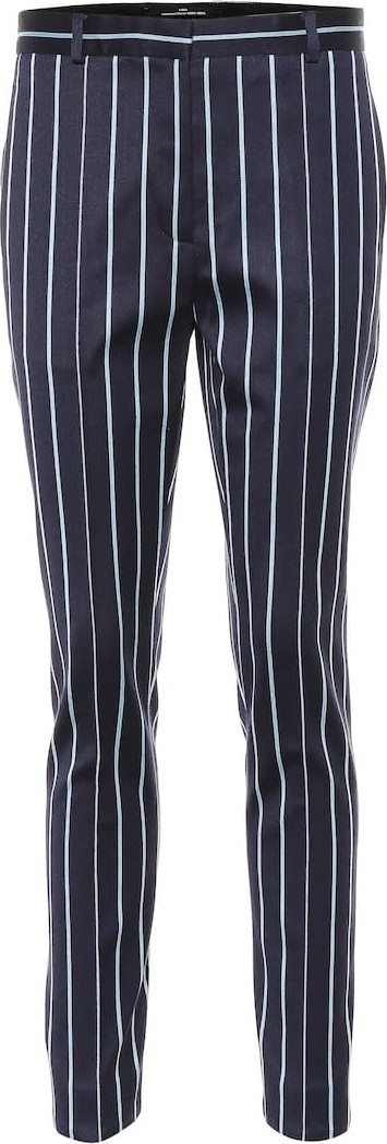 Rokh Striped wool and cotton pants