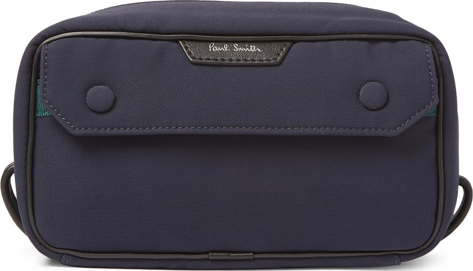 Paul Smith Leather-Trimmed Shell Wash Bag