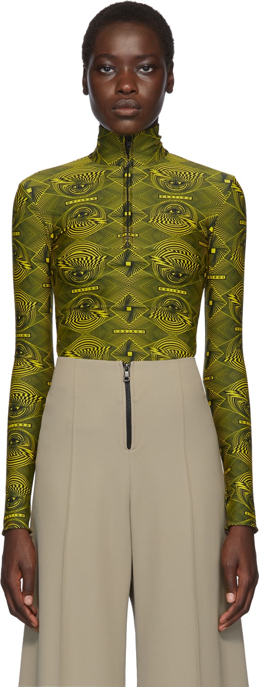 Kwaidan Editions Yellow Vertigo Zipper Turtleneck