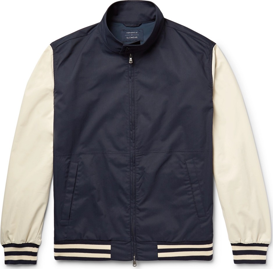 Incotex + nanamica Colour-Block Twill Bomber Jacket