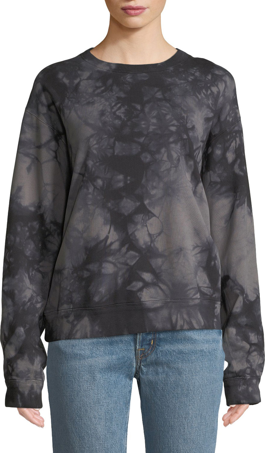 Helmut Lang Tie-Dye Logo Pullover Sweatshirt