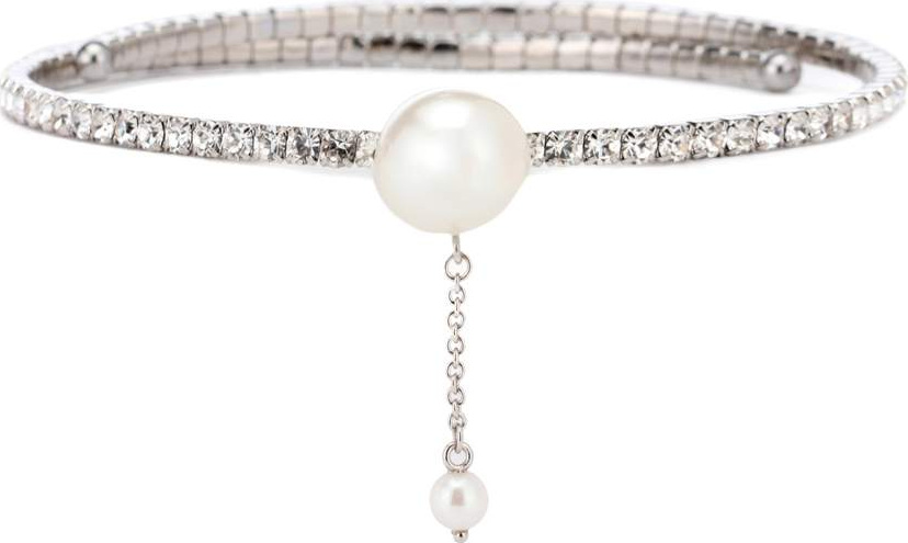 Miu Miu Faux pearl and crystal choker