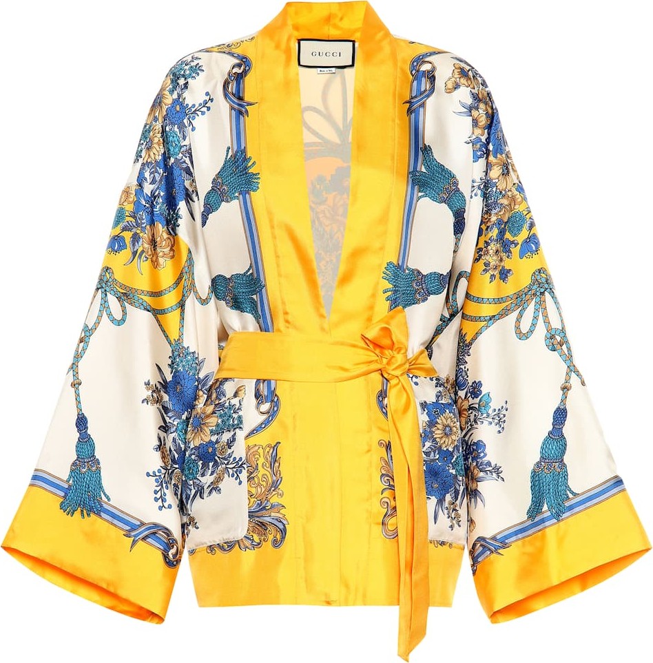 Gucci Printed silk top