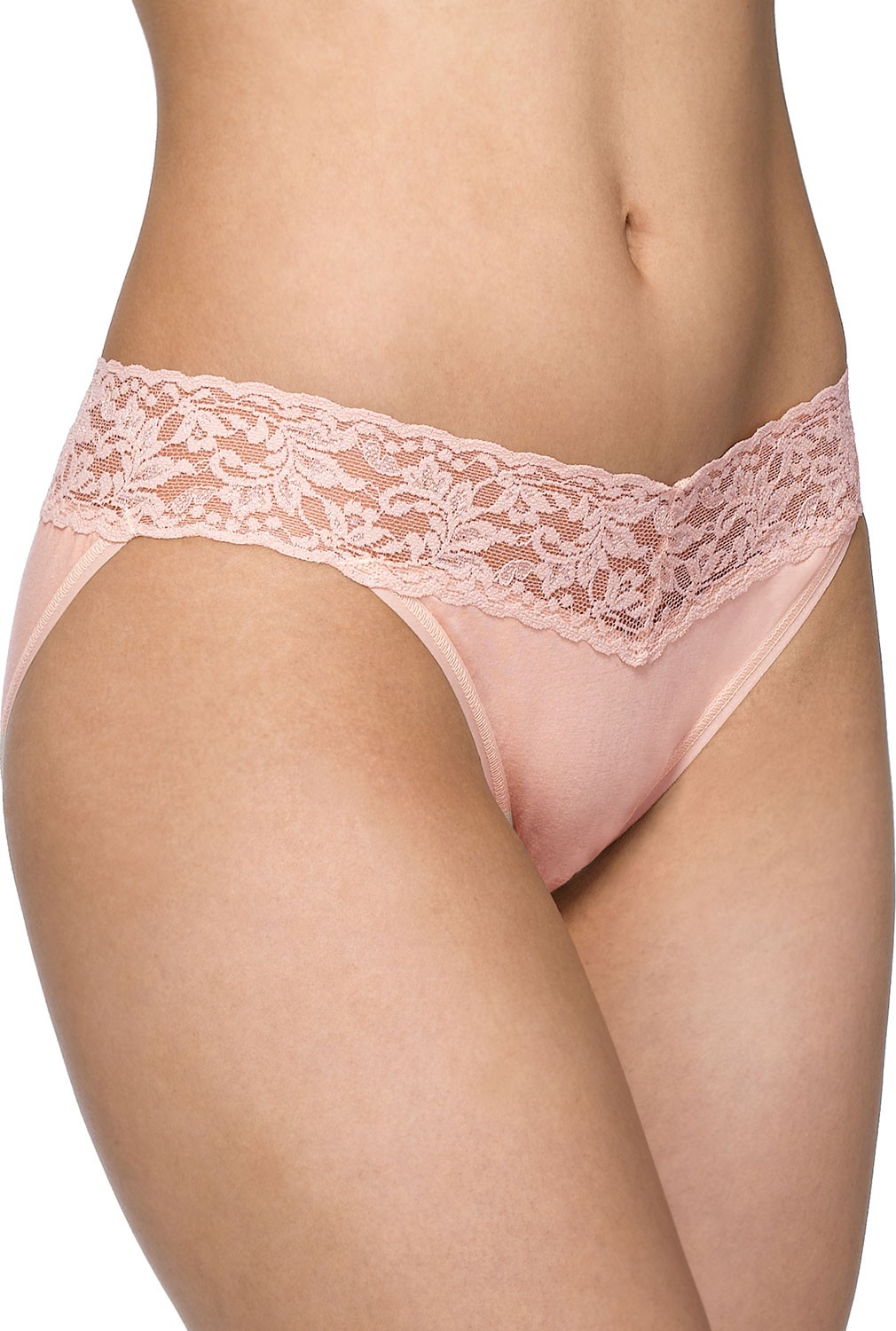 Hanky Panky Signature Lace Organic Cotton V-Kini Panties, Basic Colors
