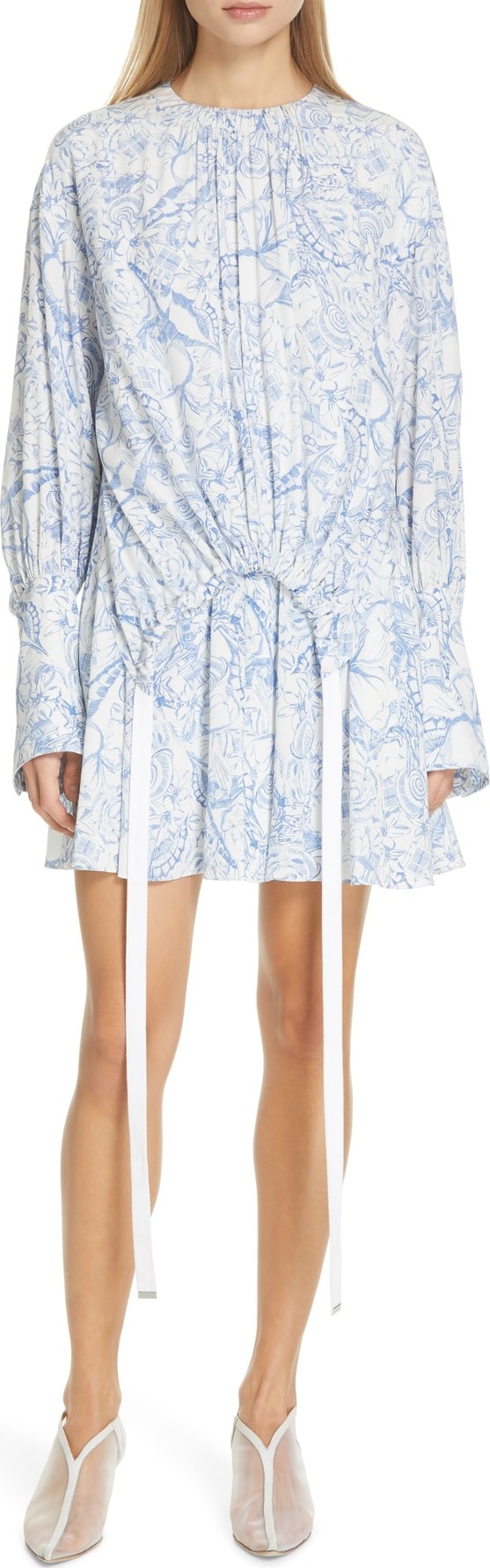 Tibi Isa Toile Print Cinch Waist Dress