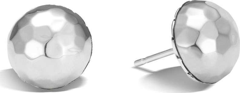 John Hardy Classic Chain Hammered Dome Stud Earrings