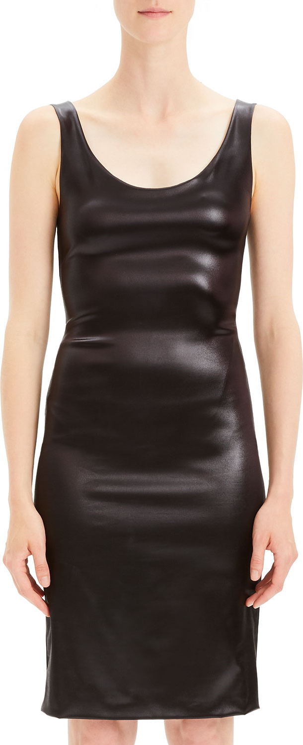 Theory Chintz Fitted Scoop-Neck Knee-Length Dress