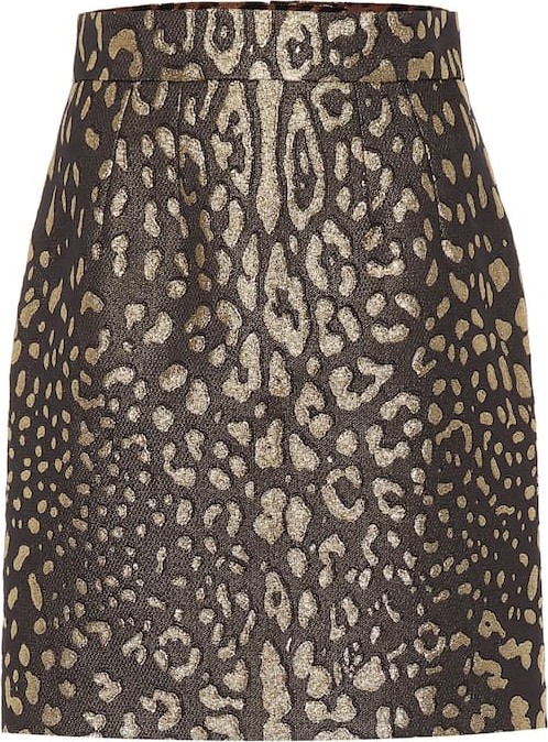 Dolce & Gabbana Leopard-print brocade miniskirt
